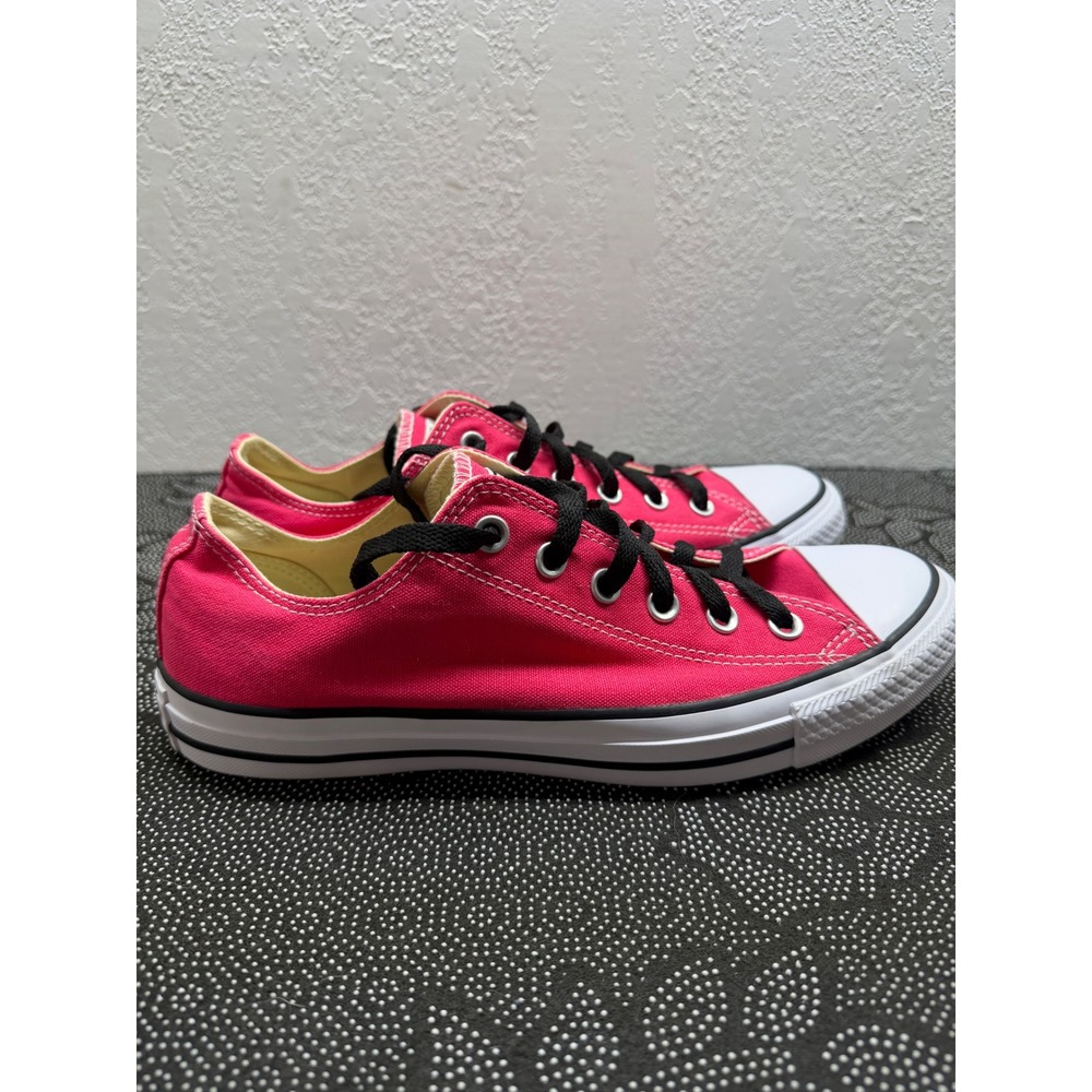 Converse Chuck Taylor All Star Low Top Pink Black Laces 132298F Mens 8 Womens 10
